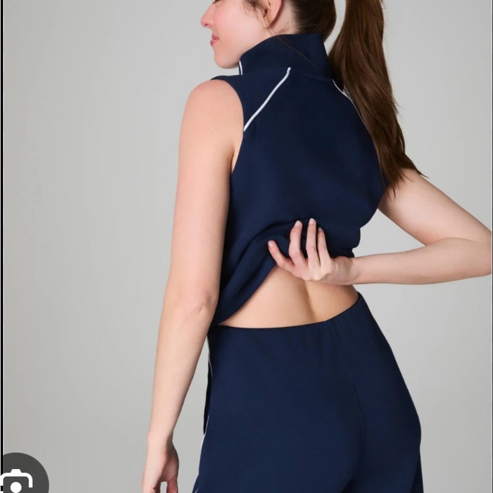 SOLD OUT Spanx Navy Blue Sleeveless Jumpsuit XLT - Picture 3 of 3